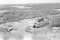 Aerial photograph of a farm near Vawn, SK (13-48-19-W3)