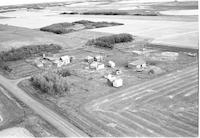 Aerial photograph of a farm near Hafford, SK (44-10-W3)