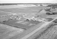 Aerial photograph of a farm near Shellbrook, SK