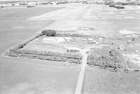 Aerial photograph of a farm near Ibstone, SK (14-41-18-W3)