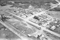 Aerial photograph of a farm near Kerrobert, SK (34-21-W3)