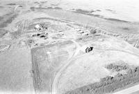 Aerial photograph of a farm near Holbein, SK (49-2-W3)