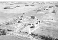 Aerial photograph of a farm near Maidstone, SK (11-47-23-W3)