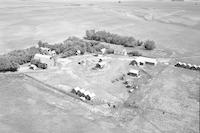 Aerial photograph of a farm near Fielding, SK (22-41-11-W3)