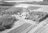 Aerial photograph of a farm near Hafford, SK (44-10-W3)