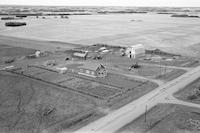 Aerial photograph of a farm near Northbattleford, SK (30-44-15-W3)