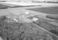 Aerial photograph of a farm near Leask, SK (46-6-W3)