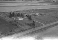 Aerial photograph of a farm near Holbein, SK (49-2-W3)