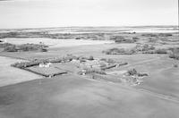 Aerial photograph of a farm near St. Walburg, SK