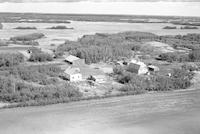 Aerial photograph of a farm near St. Walburg, SK