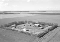 Aerial photograph of a farm near St. Walburg, SK