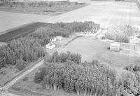 Aerial photograph of a farm near Cando, SK