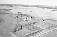 Aerial photograph of a farm near Cando, SK