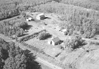 Aerial photograph of a farm near Borden, SK (41-8-W3)