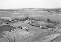 Aerial photograph of a farm near Turtleford, SK (51-20-W3)