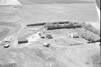 Aerial photograph of a farm near St. Walburg, SK