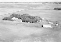 Aerial photograph of a farm near Borden, SK (41-8-W3)