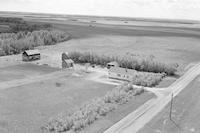 Aerial photograph of a farm near St. Walburg