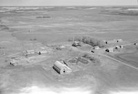 Aerial photograph of a farm near Borden, SK (23-40-8-W3)