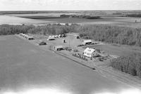 Aerial photograph of a farm near Shellbrook, SK (49-3-W3)