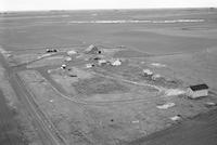 Aerial photograph of a farm near Shellbrook, SK