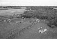 Aerial photograph of a farm near Dodsland, SK (34-21-W3)