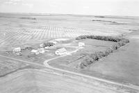 Aerial photograph of a farm near Borden, SK (8-40-8-W3)
