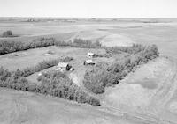 Aerial photograph of a farm near Cutknife, SK (44-22-W3)