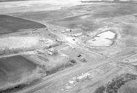 Aerial photograph of a farm near Borden, SK (2-40-8-W3)