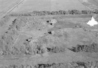 Aerial photograph of a farm near Dulwich, SK (49-20-W3)