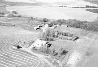 Aerial photograph of a farm near Meadow Lake, SK