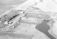 Aerial photograph of a farm near Radisson, SK (18-41-9-W3)