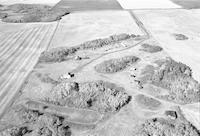 Aerial photograph of a farm in Saskatchewan (23-42-13-W3)