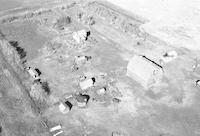 Aerial photograph of a farm in Saskatchewan (6-42-13-W3)