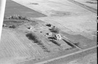 Aerial photograph of a farm in Saskatchewan (8-42-13-W3)