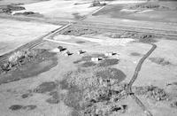 Aerial photograph of a farm in Saskatchewan (42-14-W3)
