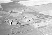 Aerial photograph of a farm in Saskatchewan (14-42-14-W3)