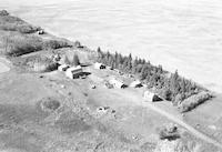 Aerial photograph of a farm in Saskatchewan (20-43-12-W3)