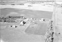 Aerial photograph of a farm in Saskatchewan (22-43-12-W3)