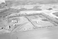 Aerial photograph of a farm in Saskatchewan (1-43-12-W3)