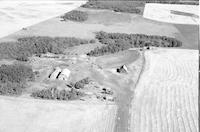 Aerial photograph of a farm in Saskatchewan (2-44-15-W3)