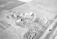 Aerial photograph of a farm in Saskatchewan (34-45-15-W3)