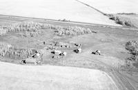 Aerial photograph of a farm in Saskatchewan (23-45-18-W3)