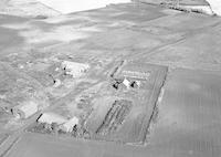 Aerial photograph of a farm in Saskatchewan (28-45-18-W3)