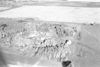 Aerial photograph of a farm near Meota, SK (46-18-W3)