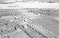 Aerial photograph of a farm near Paynton, SK (46-20-W3)