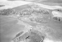 Aerial photograph of a farm near Cavalier, SK (47-18-W3)