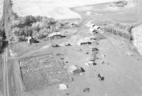 Aerial photograph of a farm near Cavalier, SK (16-48-18-W3)