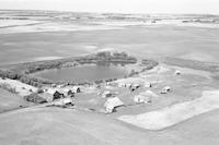 Aerial photograph of a farm in Saskatchewan (38-12-W3)