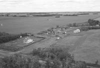 Aerial photograph of a farm in Saskatchewan (9-44-6-W3)